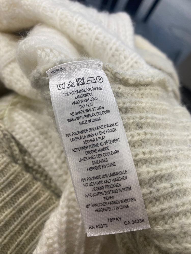 Fabulous French Connection wool blend oversized Cardigan UkXS Beige NF494