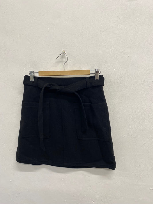 Fabulous Ted Baker Mini Skirt UK 10 Black wool blend NF494