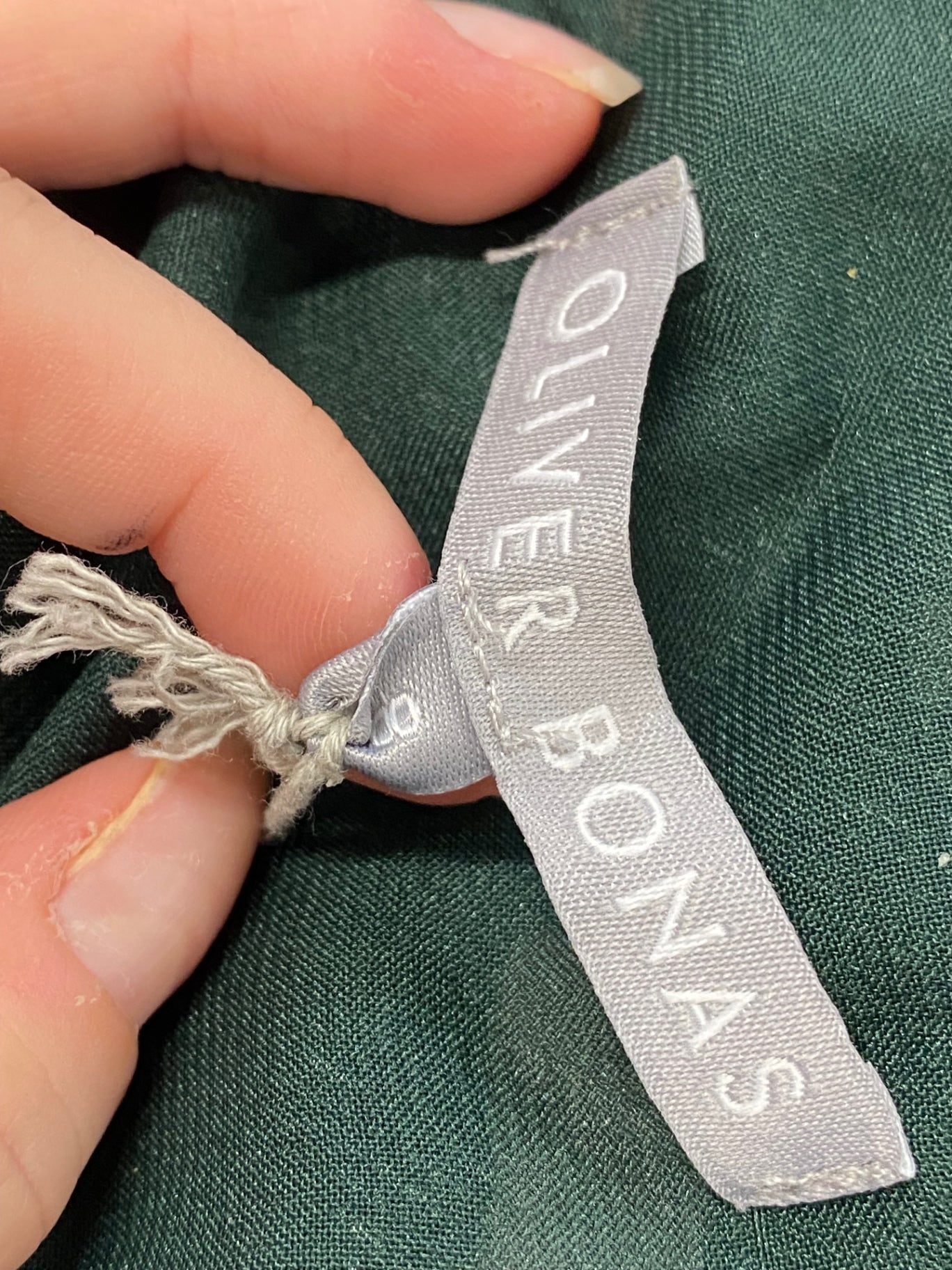 Fabulous Oliver Bonas Midi Dress UK 8 Green pattern