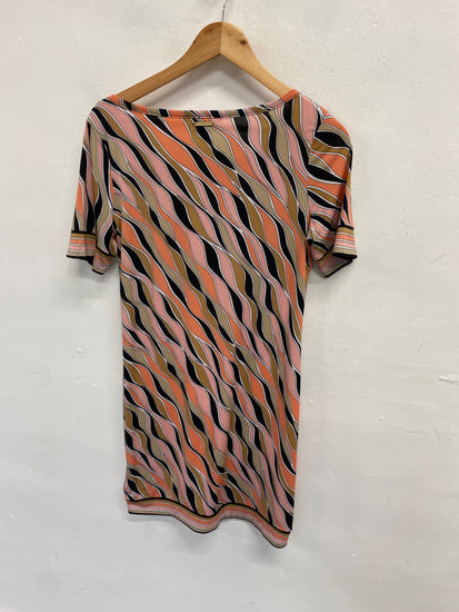 Fabulous Michael Kors Dress UK 8 Pink black geometric NF494