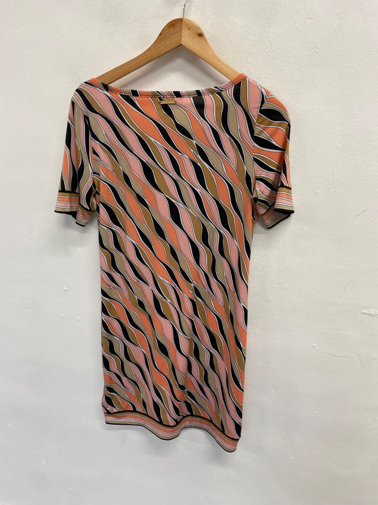 Fabulous Michael Kors Dress UK 8 Pink black geometric NF494