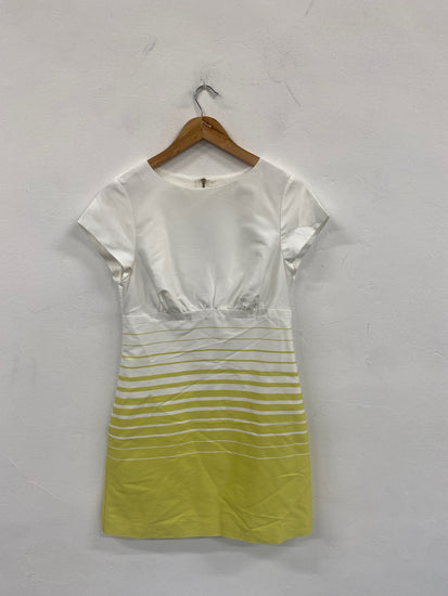 Fabulous Ted Baker Parri Party Occasion Dress Uk10 White & yellow NF494