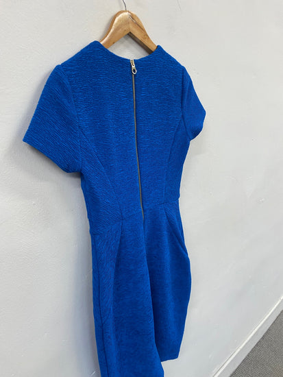 Fabulous Ted Baker Nedeli textured Bodycon party Dress UK8-10 Blue NF494