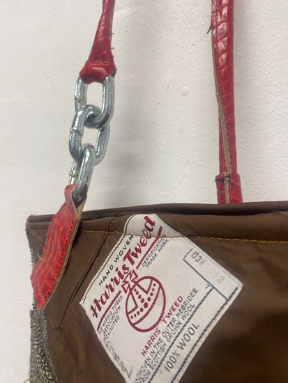 Fabulous Joey D Tweed handmade Edinburgh Bag One size Brown SL496