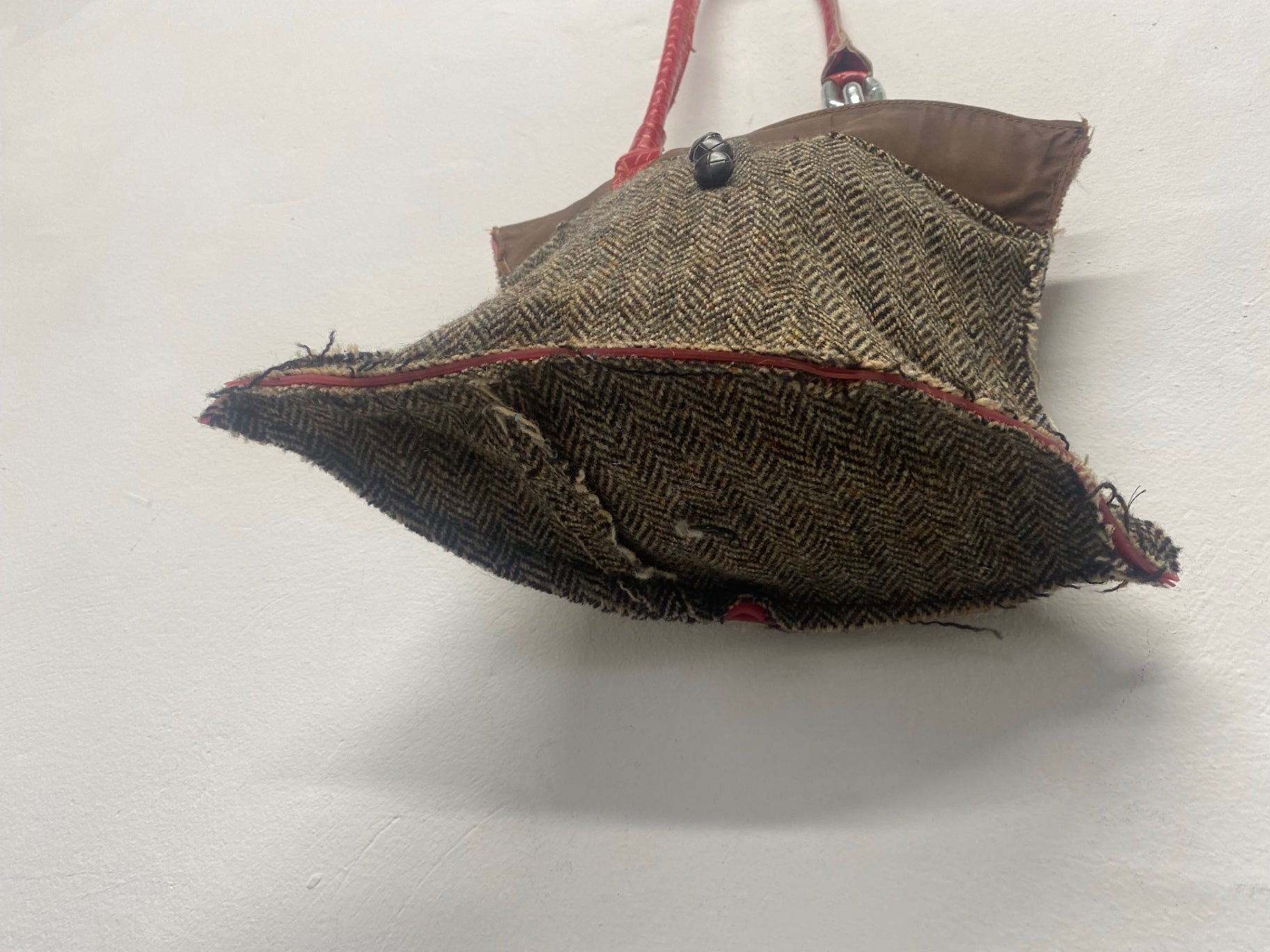 Fabulous Joey D Tweed handmade Edinburgh Bag One size Brown SL496