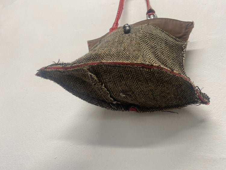 Fabulous Joey D Tweed handmade Edinburgh Bag One size Brown SL496