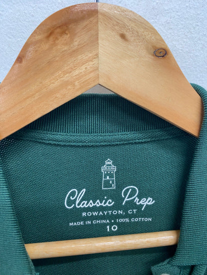 Fabulous Classic prep Midi Dress Age 10 Green polo dress NF494