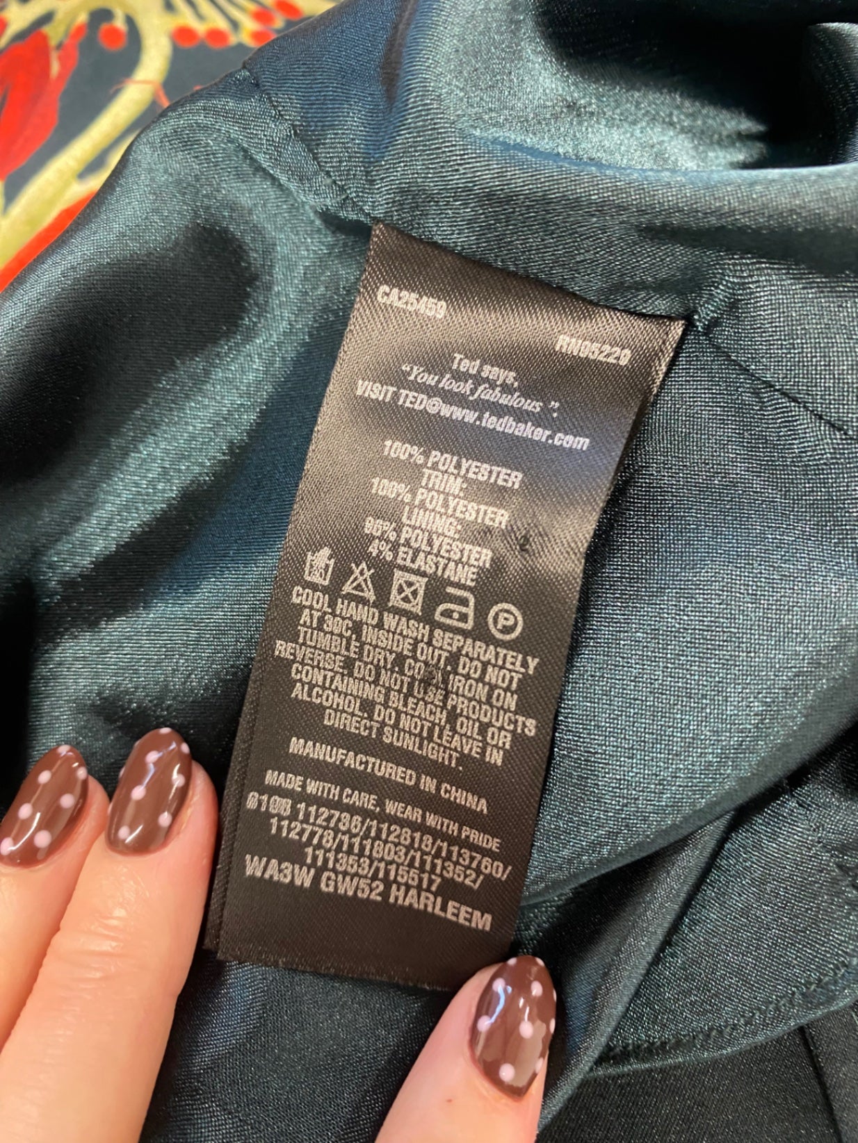 Fabulous Ted Baker Midi Dress UK 8 Dark green floral harleem NF494