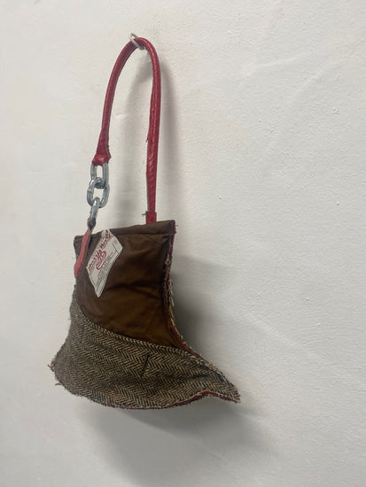 Fabulous Joey D Tweed handmade Edinburgh Bag One size Brown SL496