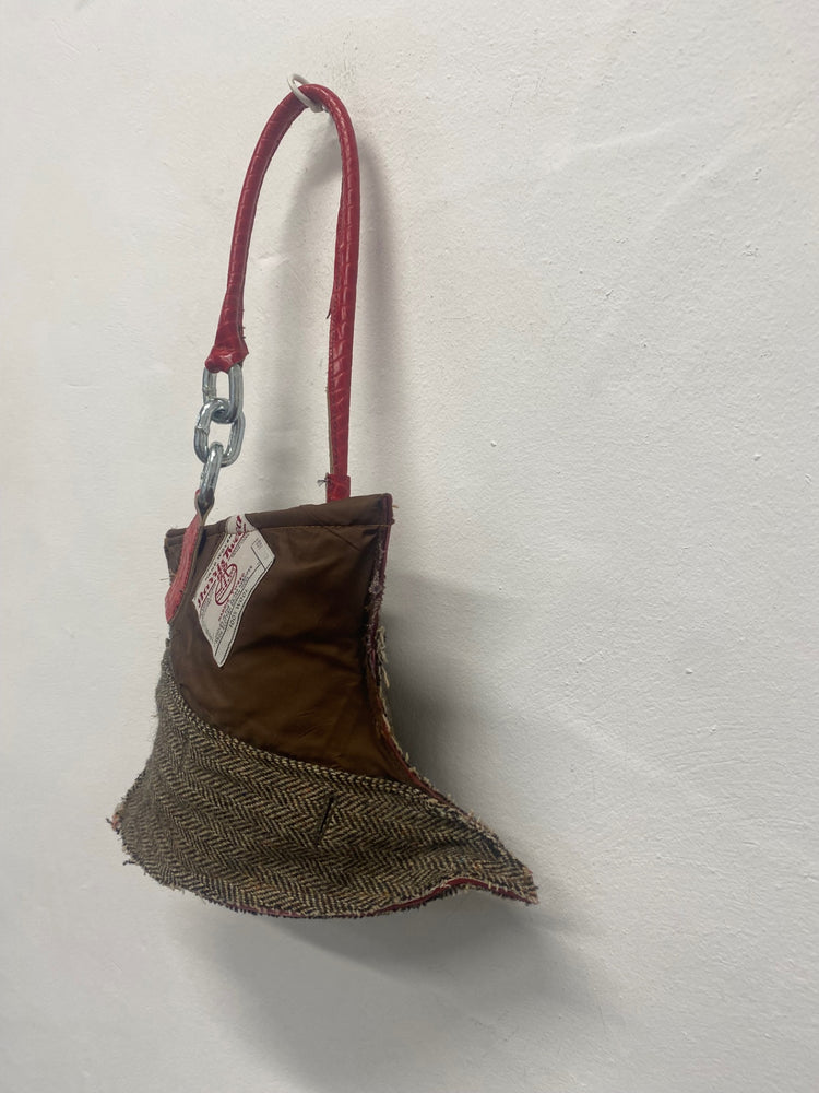 Fabulous Joey D Tweed handmade Edinburgh Bag One size Brown SL496