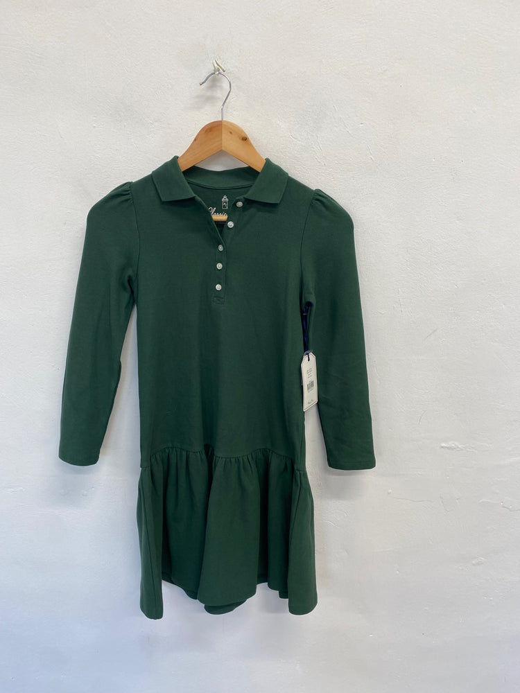 Fabulous Classic prep Midi Dress Age 10 Green polo dress NF494