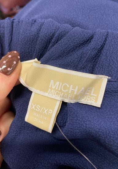 Fabulous Michael Kors BNWT Mini Dress UK 8 Navy Blue floral off shoulder NF494