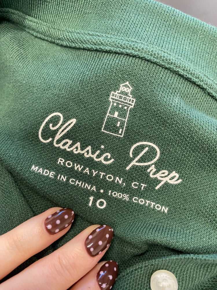 Fabulous Classic prep Midi Dress Age 10 Green polo dress NF494