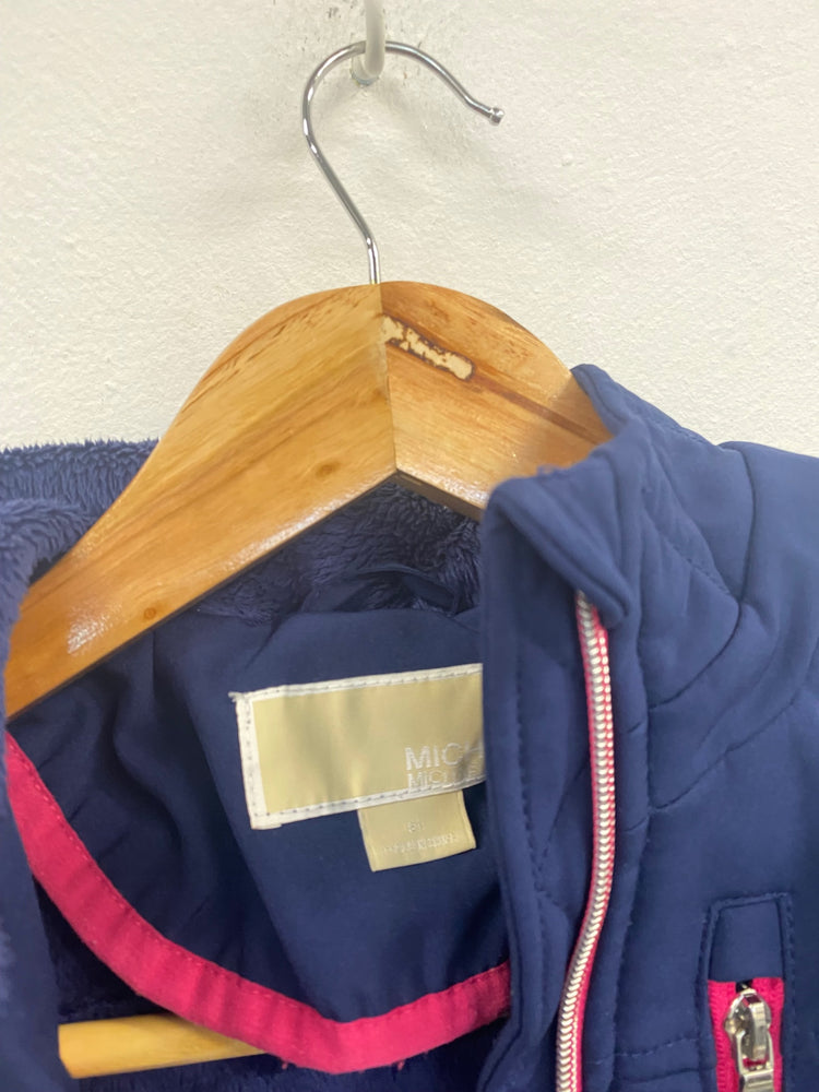 Fabulous Michael Kors fleece cosy lined Jacket Age 6-7 Navy NF494