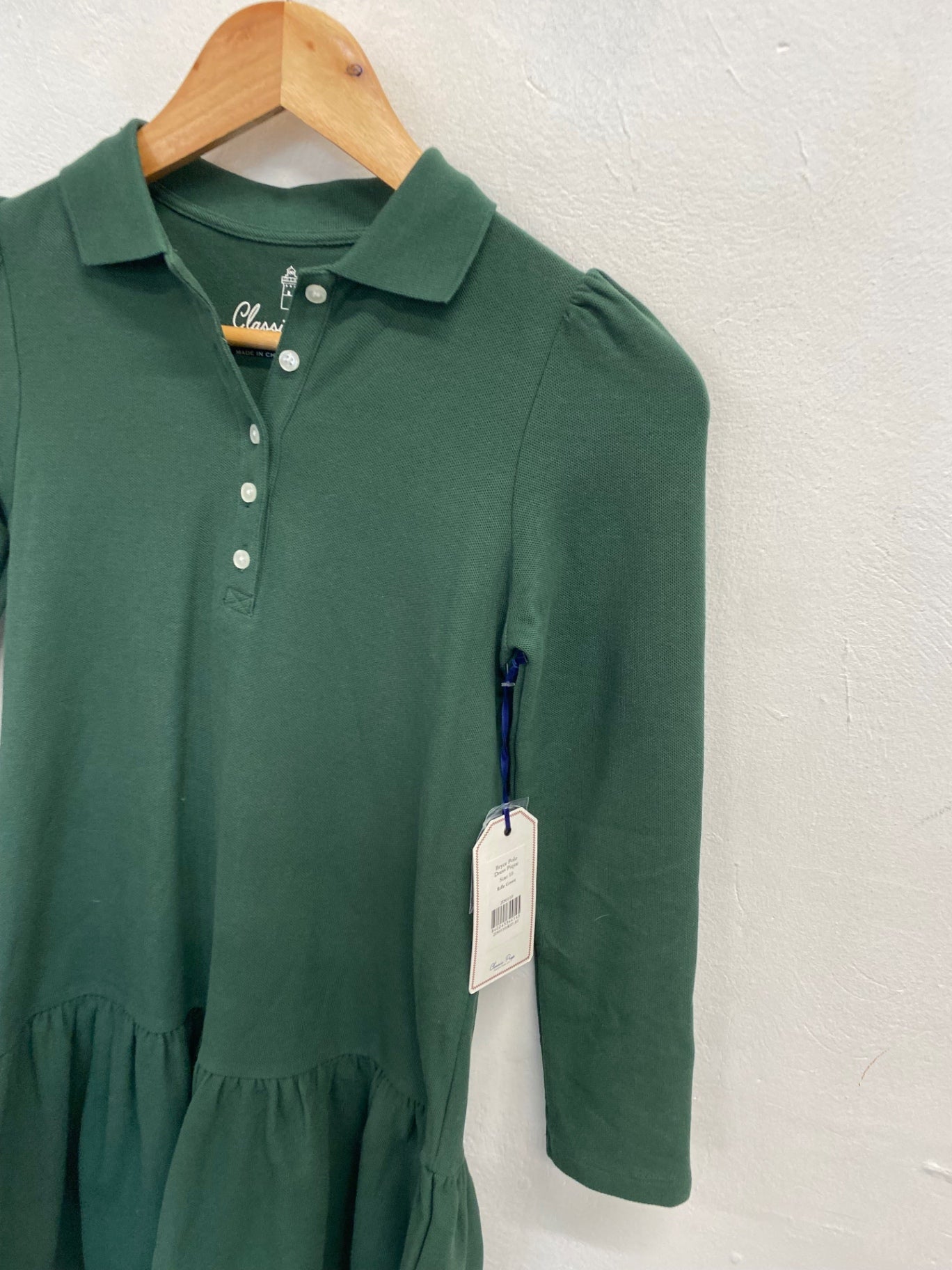 Fabulous Classic prep Midi Dress Age 10 Green polo dress NF494