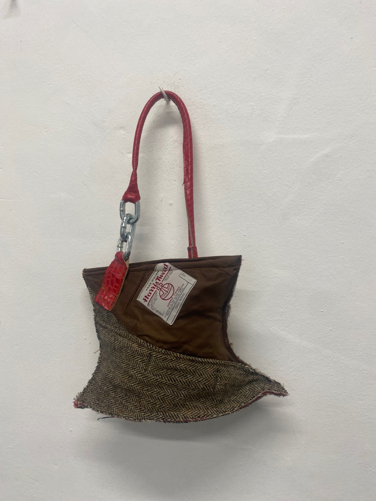 Fabulous Joey D Tweed handmade Edinburgh Bag One size Brown SL496