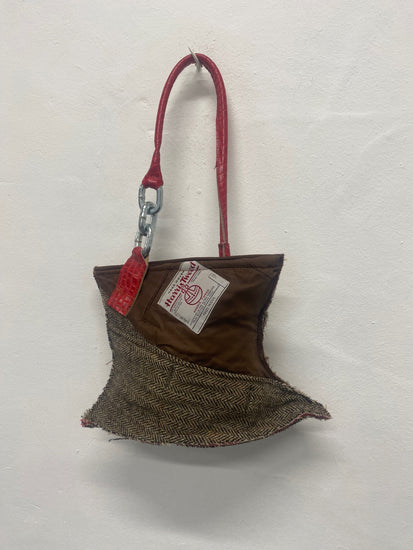 Fabulous Joey D Tweed handmade Edinburgh Bag One size Brown SL496