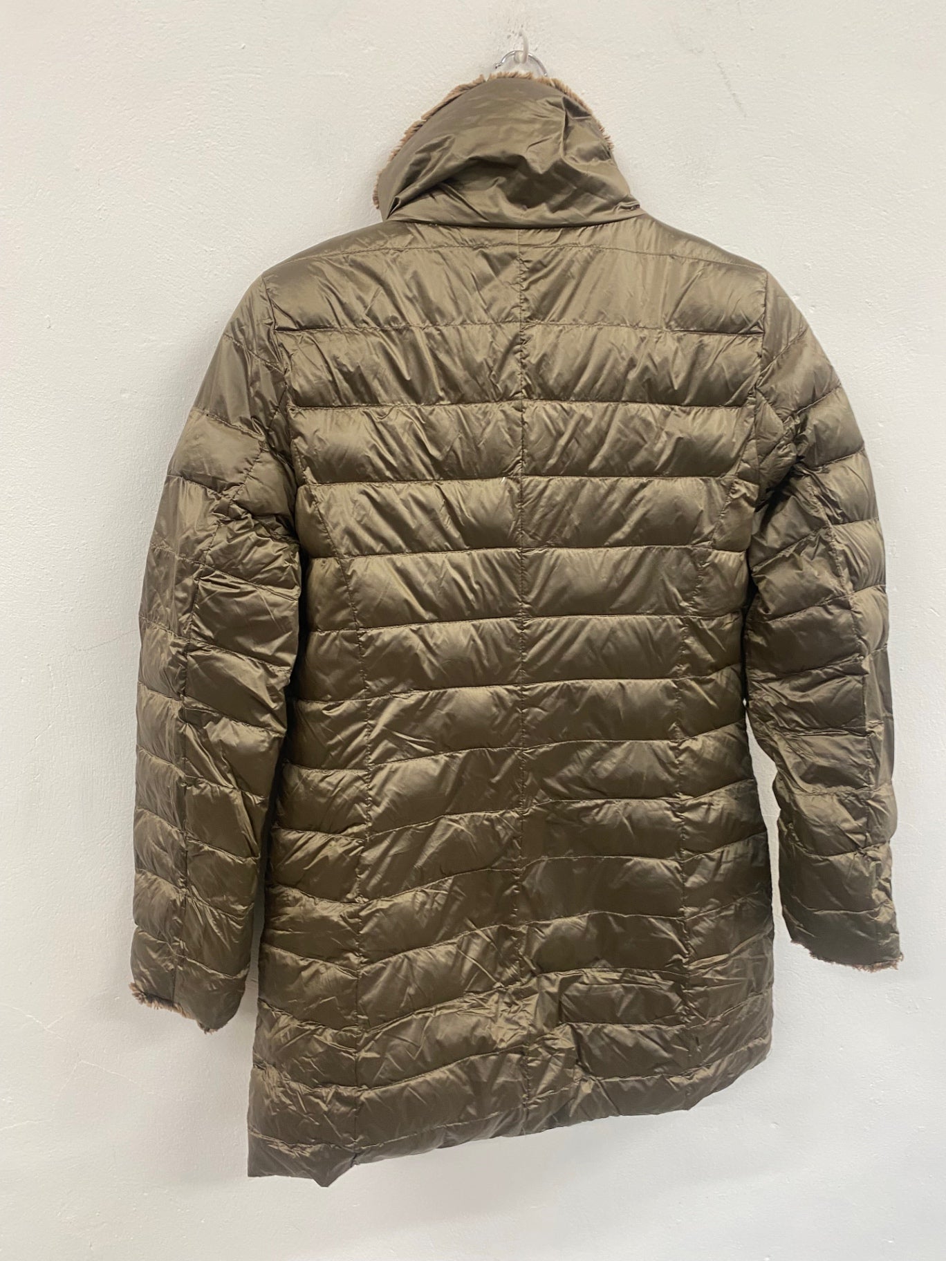 Fabulous Barbara lebek down filler cosy Puffer Jacket UK12 brown SL469