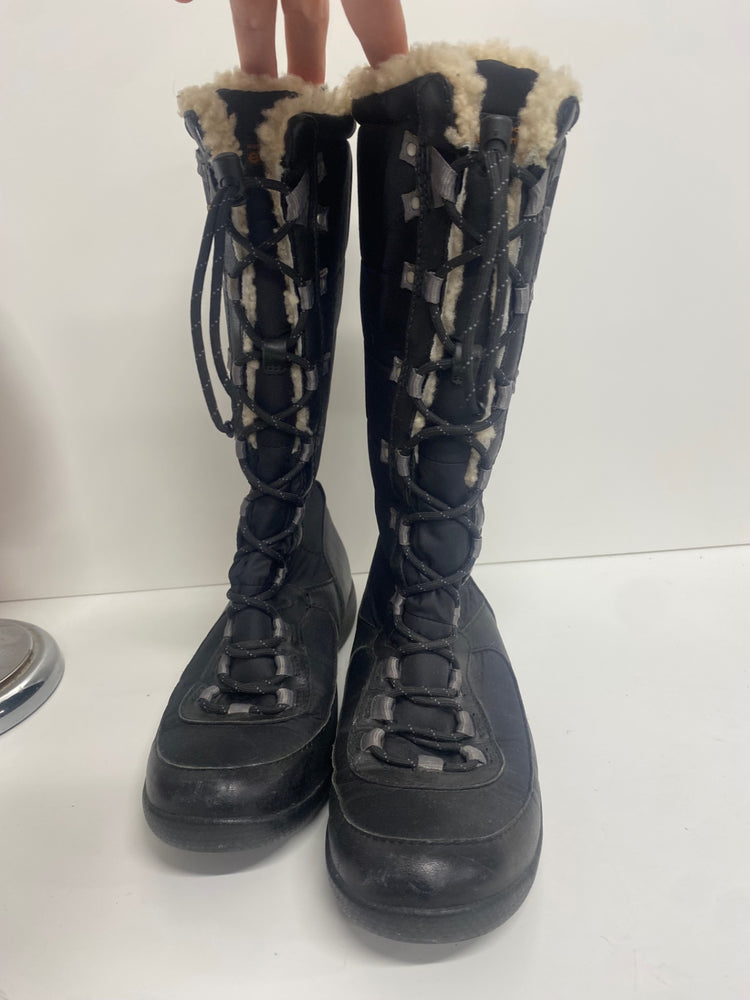 Fabulous UGG quilted high winter Boots UK6.5 Black SL495