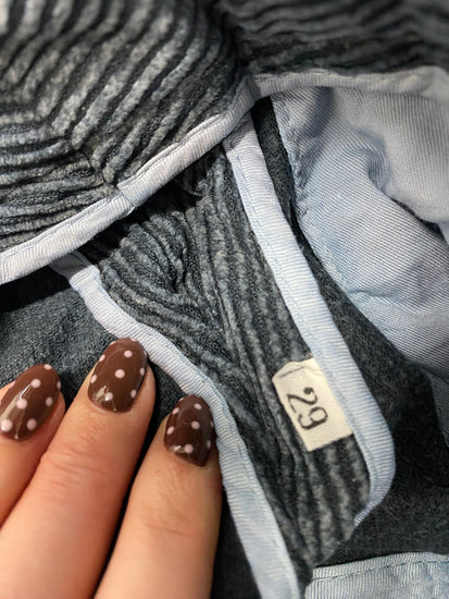 Fabulous Zanella High waist trousers cord fold up W29" Dark Blue SL496