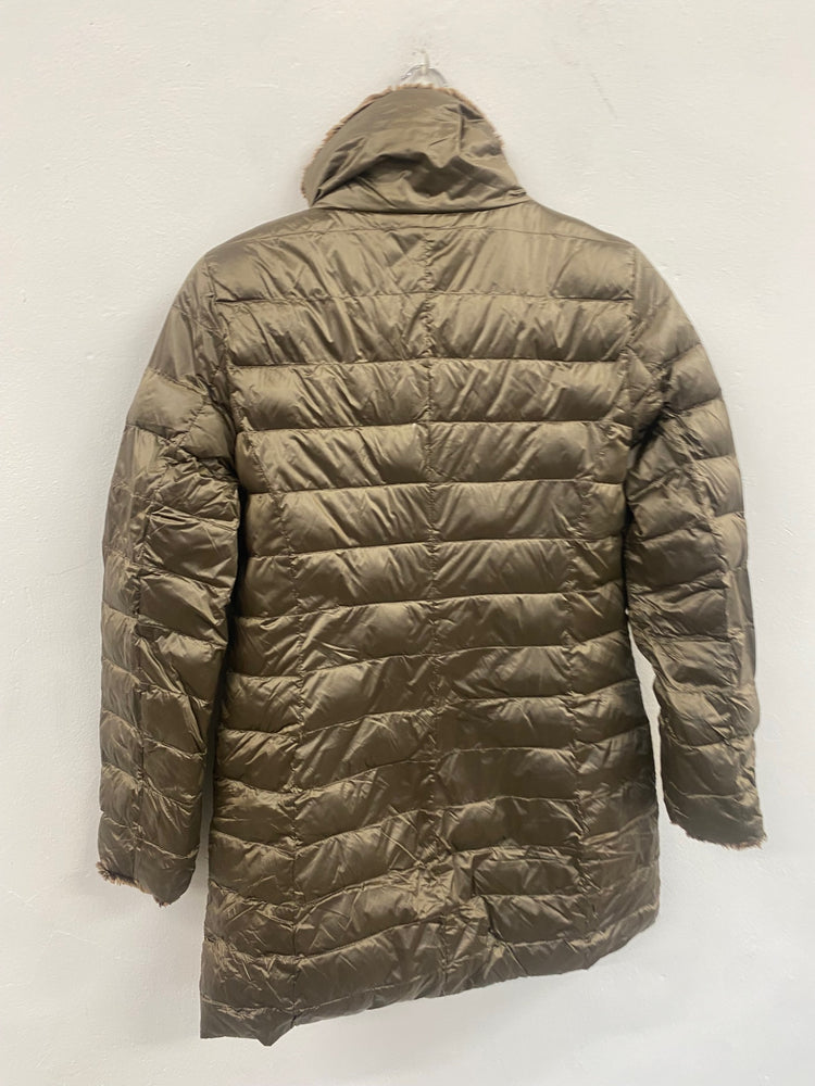 Fabulous Barbara lebek down filler cosy Puffer Jacket UK12 brown SL469