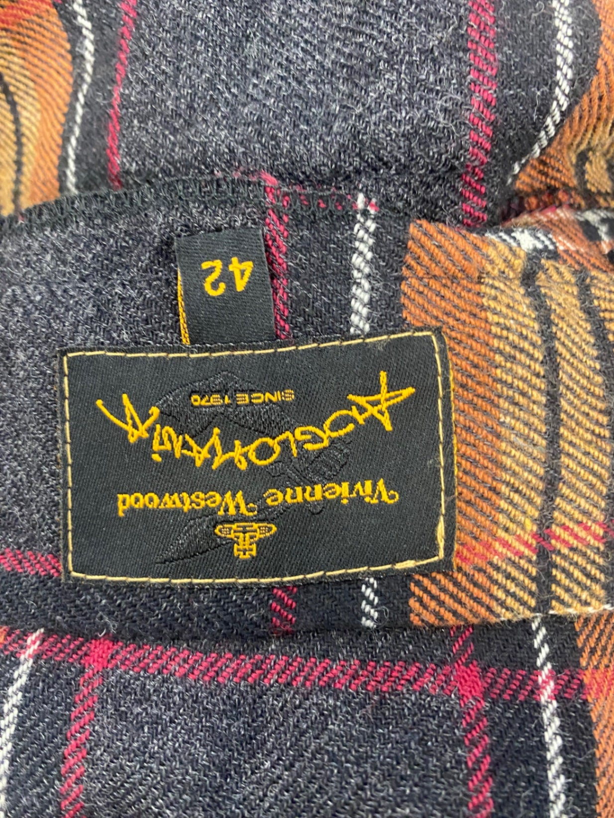 Fabulous Vintage Anglomania Vivienne Westwood Tweed Skirt Uk14 Tartan SL496