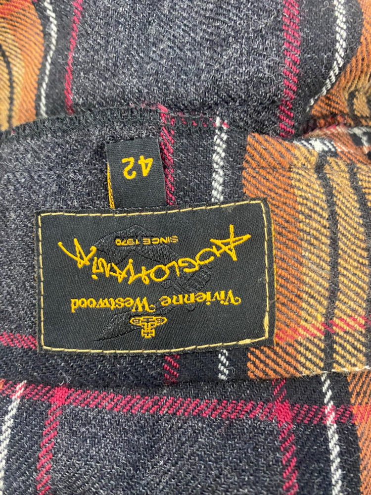 Fabulous Vintage Anglomania Vivienne Westwood Tweed Skirt Uk14 Tartan SL496