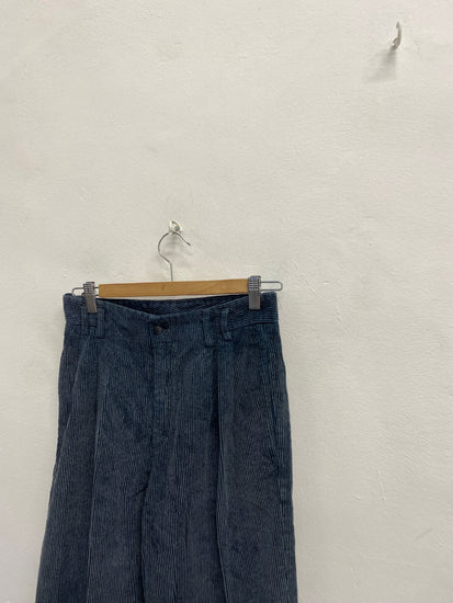 Fabulous Zanella High waist trousers cord fold up W29" Dark Blue SL496