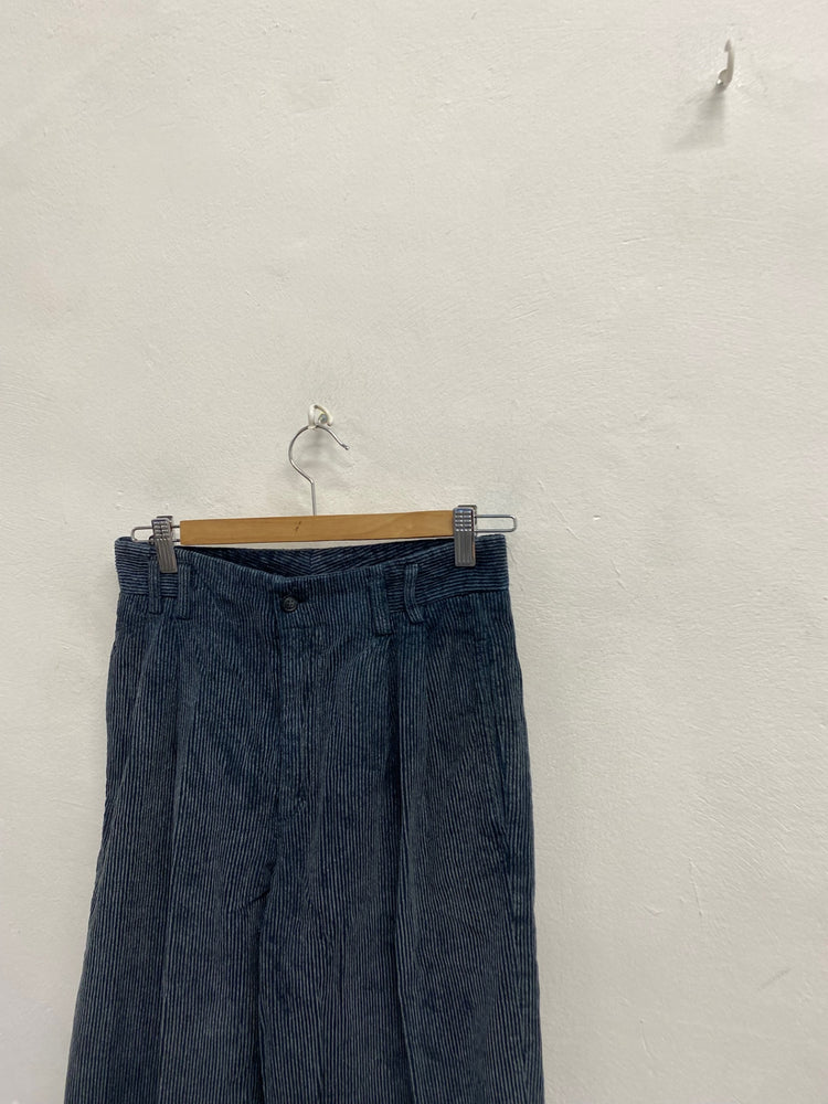 Fabulous Zanella High waist trousers cord fold up W29" Dark Blue SL496