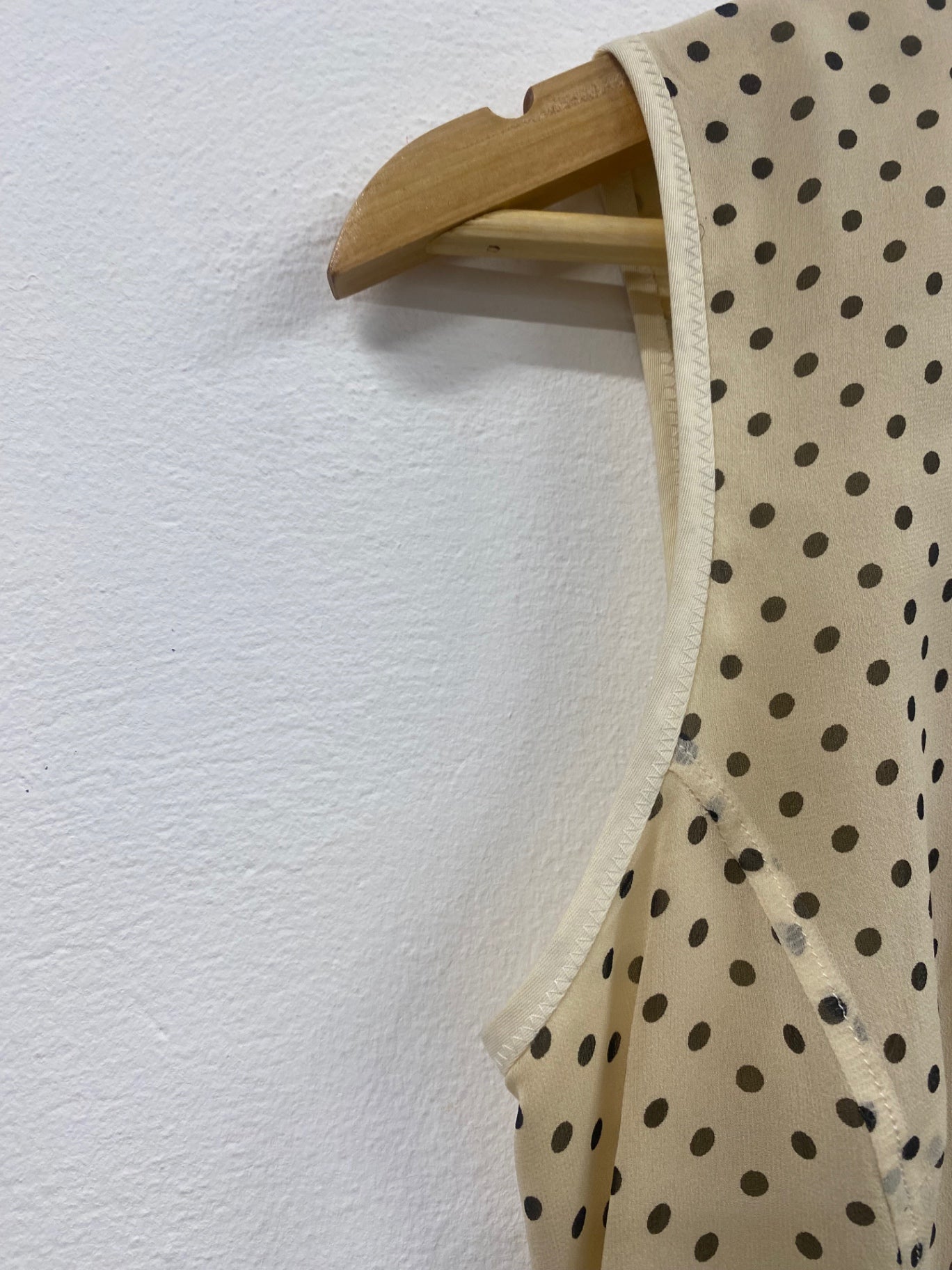 Fabulous Paul Smith pure silk spotted Blouse UK12 champagne SL496