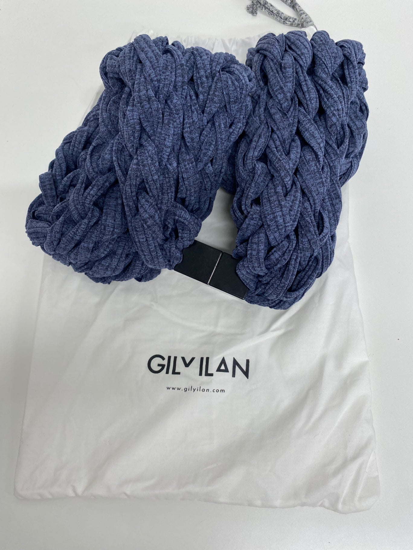 Fabulous Gily Ilan infinity Scarf One size Navy Blue SL469