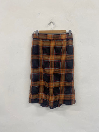 Fabulous Vintage Anglomania Vivienne Westwood Tweed Skirt Uk14 Tartan SL496
