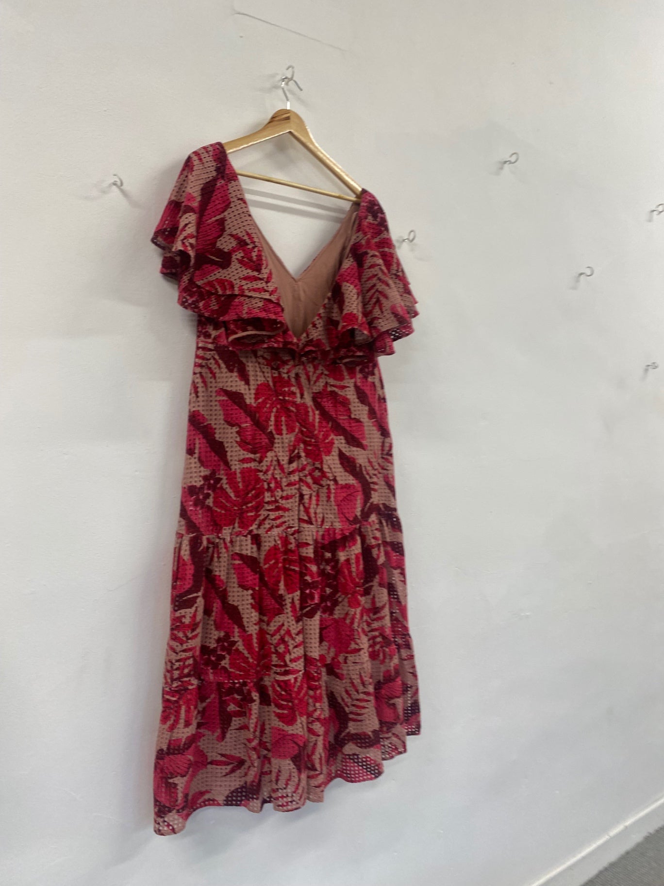 Fabulous Johanne Ortiz x H&M Spanish romantic Dress UK20 Red KJ497