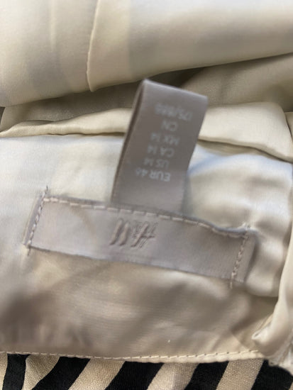 Fabulous H&M Occasion Dress & Fascinator UK18 Beige & black race Day KJ497