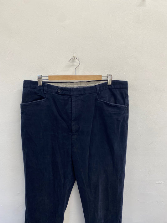 Fabulous Ermenegildo Zegna Chinos W38" Dark Blue 34.5” length SH493