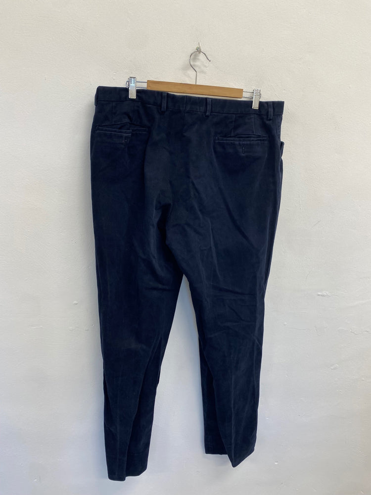 Fabulous Ermenegildo Zegna Chinos W38" Dark Blue 34.5” length SH493