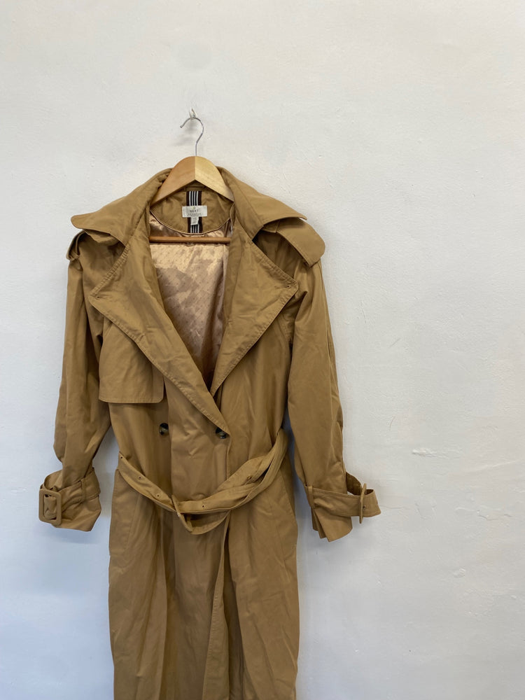 Fabulous Next Trench Coat UK 10 Tan city vibe SH493