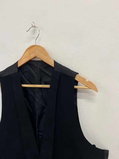 Fabulous Scottish Waistcoat 3 button Prince Charlie UK 38 r Black MD001