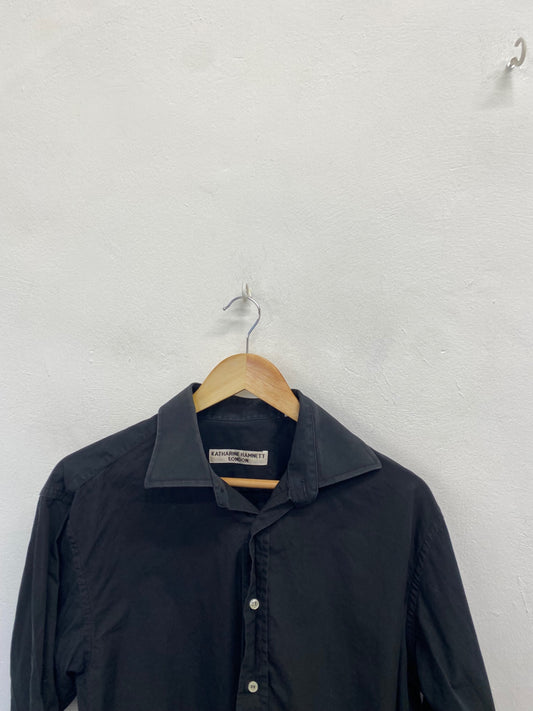 Fabulous Katharine Hamnett Shirt 16.5" Black formal men’s SW001