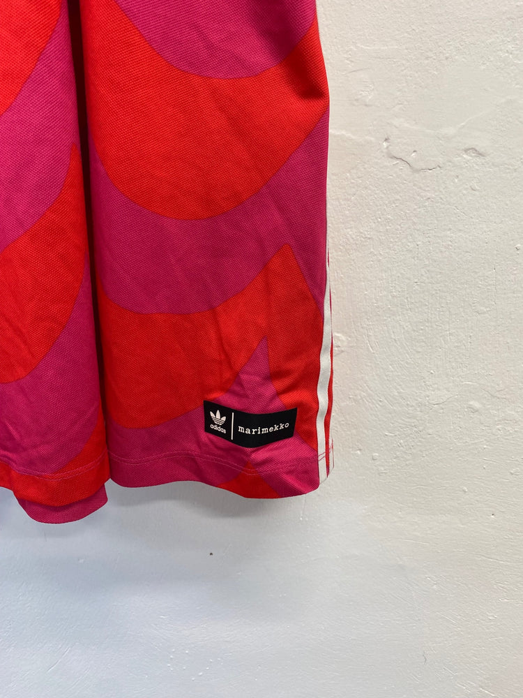 Fabulous Adidas x Marimekko active Midi Dress UK 8 Pink swirl MW492