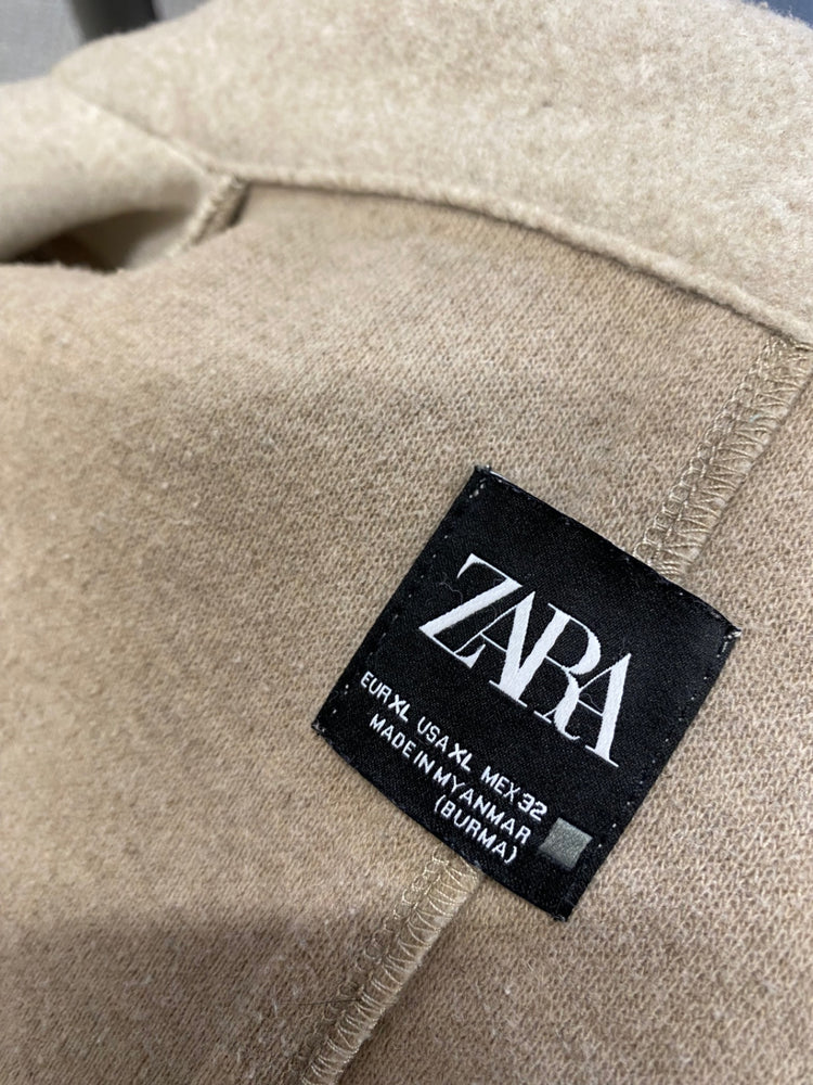 Fabulous Zara Longline jacket UK 14 Beige autumn SH493