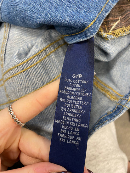 Fabulous Lucky Brand Waistcoat denim UK 8 Light Blue FC481