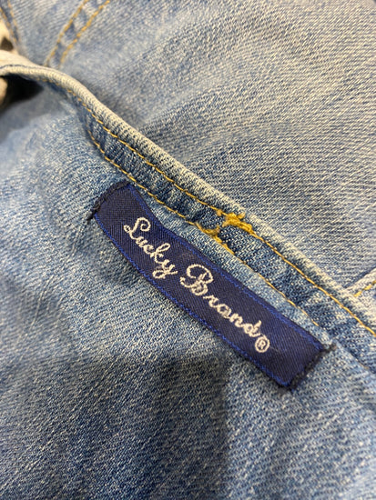 Fabulous Lucky Brand Waistcoat denim UK 8 Light Blue FC481