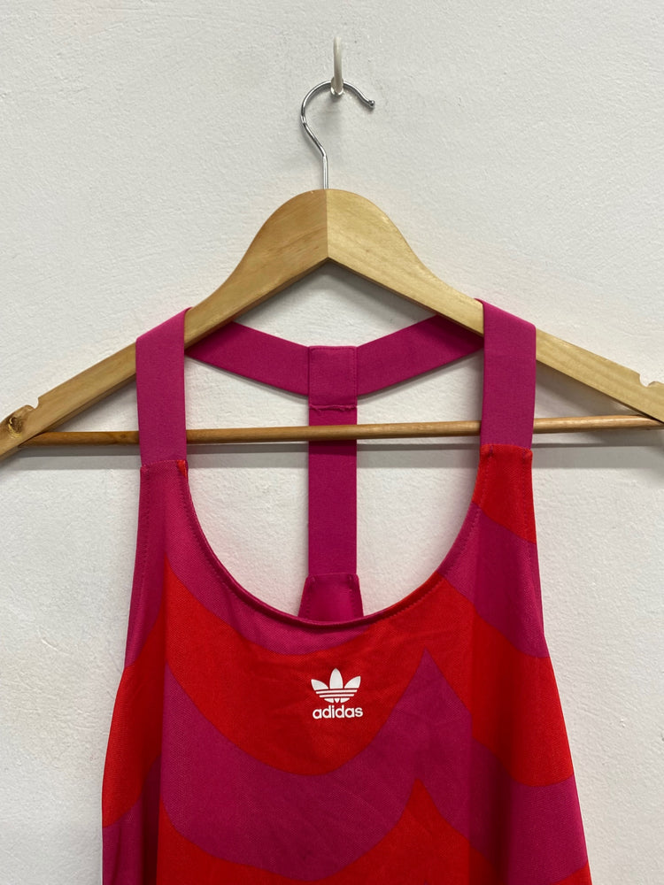 Fabulous Adidas x Marimekko active Midi Dress UK 8 Pink swirl MW492