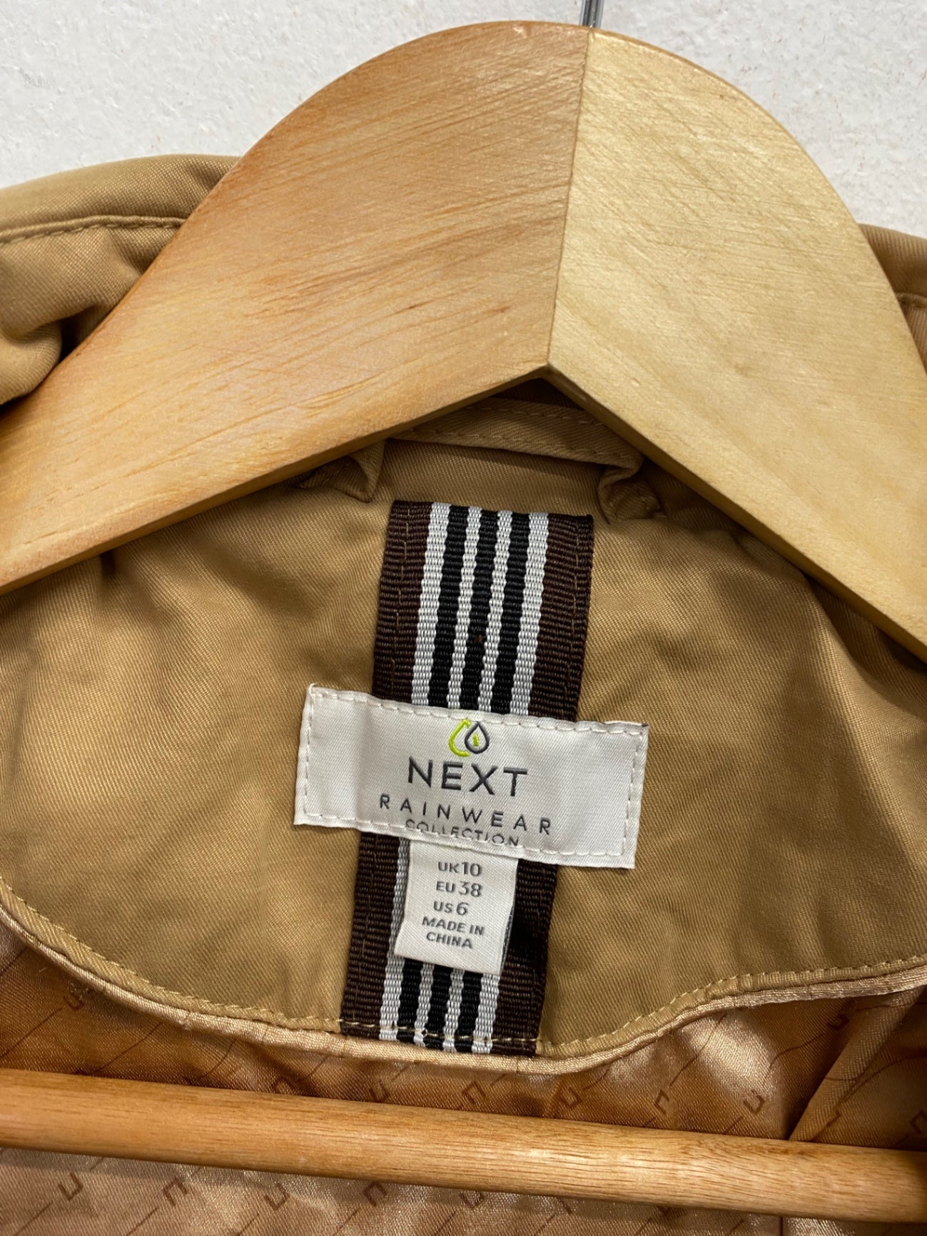 Fabulous Next Trench Coat UK 10 Tan city vibe SH493