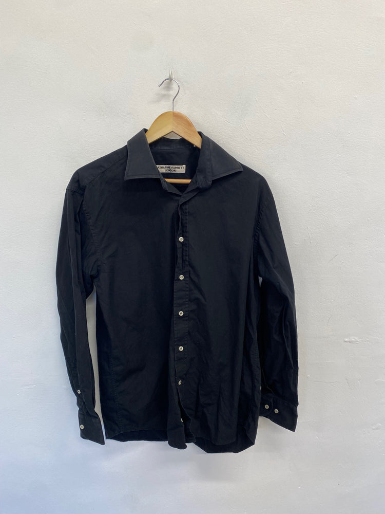 Fabulous Katharine Hamnett Shirt 16.5" Black formal men’s SW001