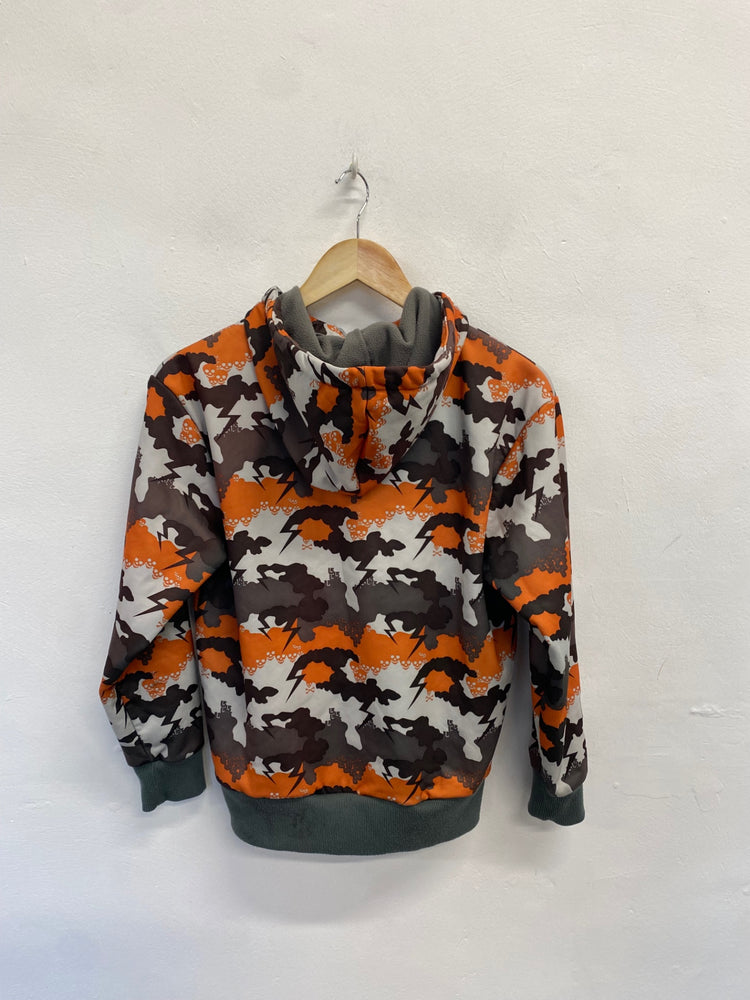 Fabulous Burton Hoodie UK L Multicolor orange grey zip streetstyle JM478