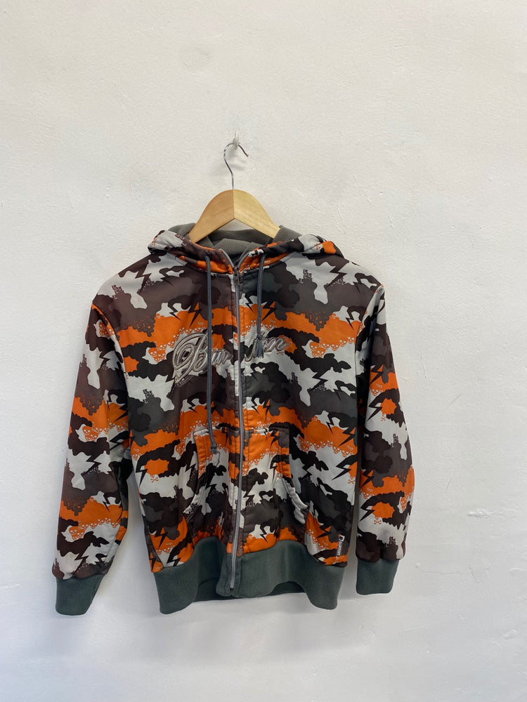 Fabulous Burton Hoodie UK L Multicolor orange grey zip streetstyle JM478