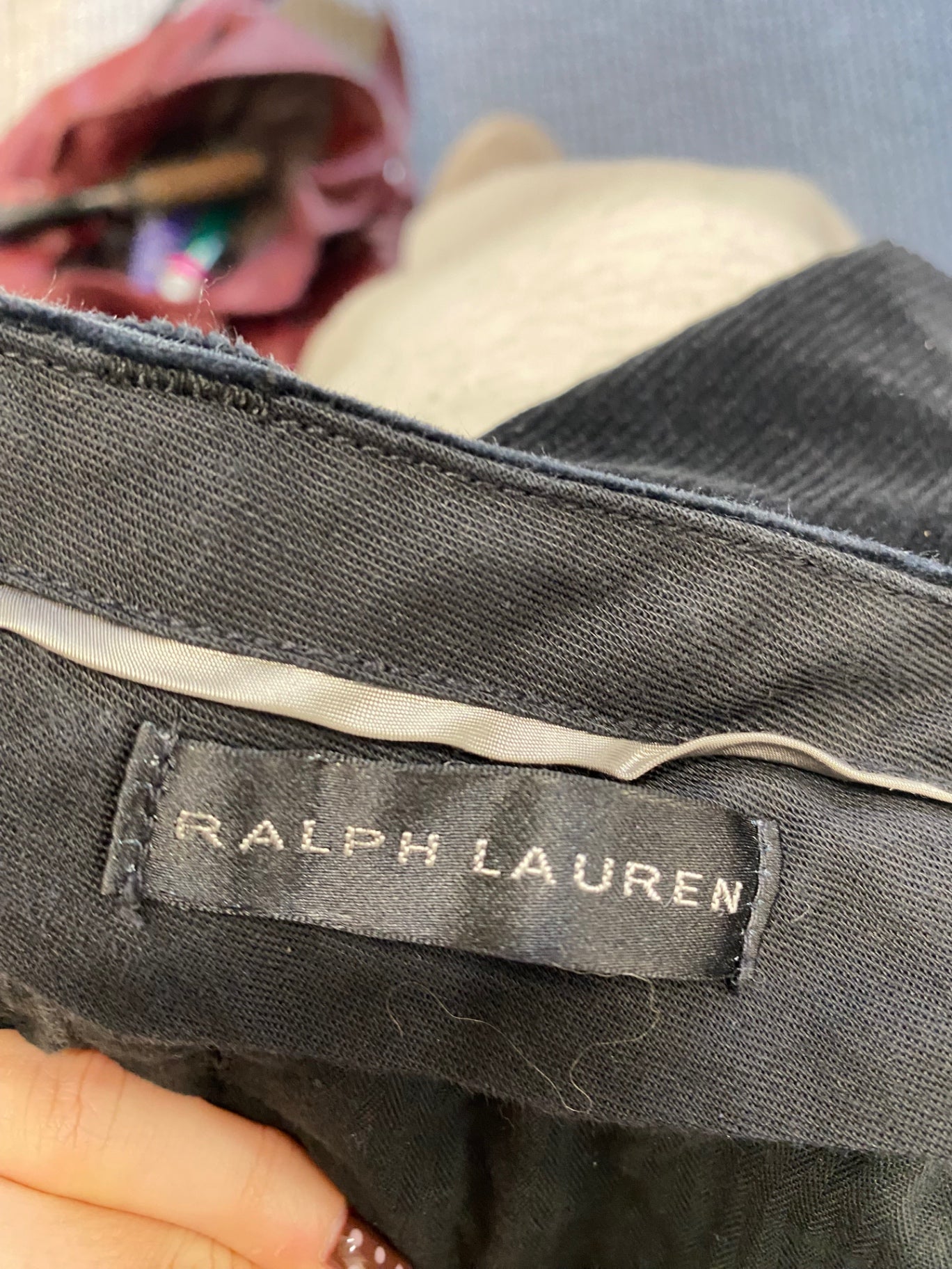 Fabulous Ralph Lauren Chino Trousers W38"long Navy SH493