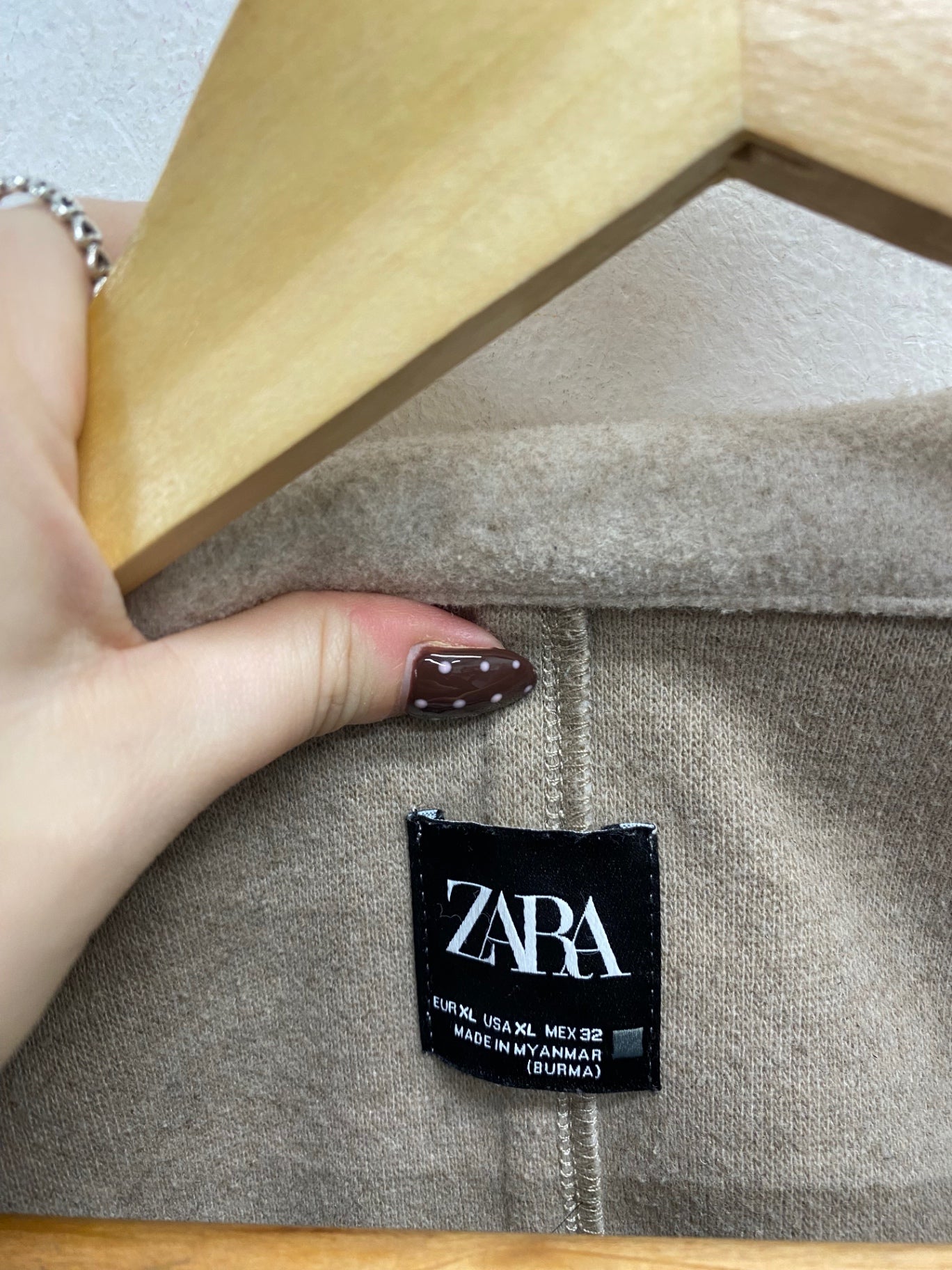 Fabulous Zara Longline jacket UK 14 Beige autumn SH493